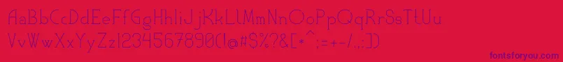 Klubkatz Font – Purple Fonts on Red Background