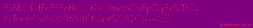 Klubkatz Font – Red Fonts on Purple Background