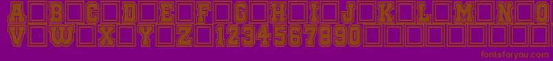 QuaterbackFightCampus Font – Brown Fonts on Purple Background