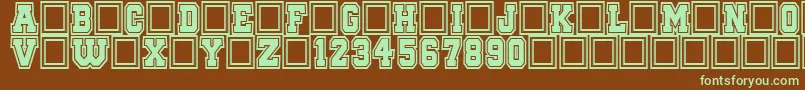 QuaterbackFightCampus Font – Green Fonts on Brown Background