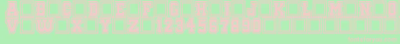 QuaterbackFightCampus Font – Pink Fonts on Green Background