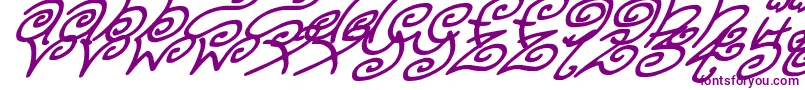 fuente KurlyKyootsItalic – Fuentes Moradas