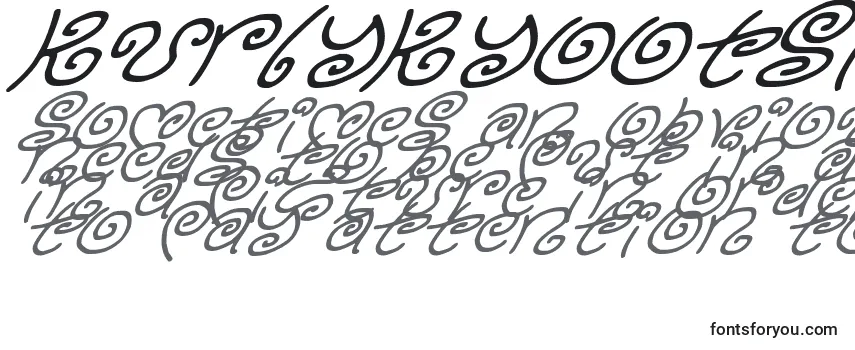 KurlyKyootsItalic Font