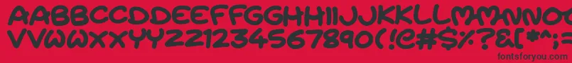 MagicMoons Font – Black Fonts on Red Background