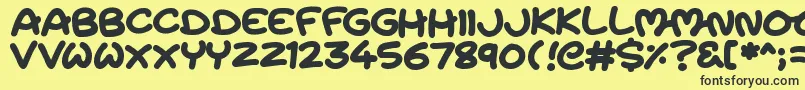 MagicMoons Font – Black Fonts on Yellow Background