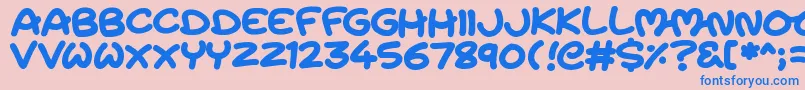 MagicMoons Font – Blue Fonts on Pink Background