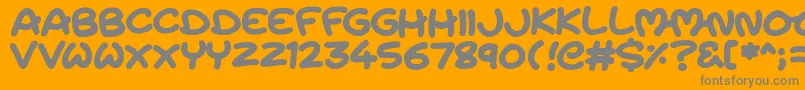 MagicMoons Font – Gray Fonts on Orange Background