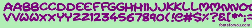 MagicMoons Font – Purple Fonts on Green Background