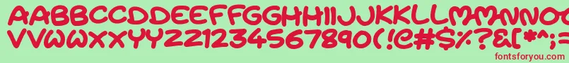 MagicMoons Font – Red Fonts on Green Background