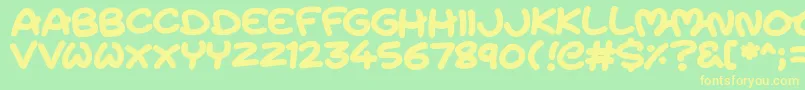 MagicMoons Font – Yellow Fonts on Green Background