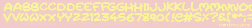 MagicMoons Font – Yellow Fonts on Pink Background