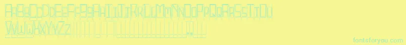 Weitere Informationen zur Blocto-Schriftart Blocto-Schriftart – Grüne Schriften auf gelbem Hintergrund