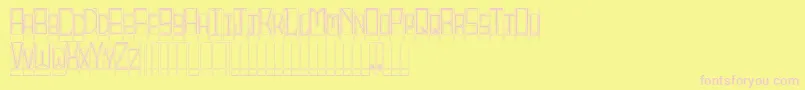 Blocto Font – Pink Fonts on Yellow Background