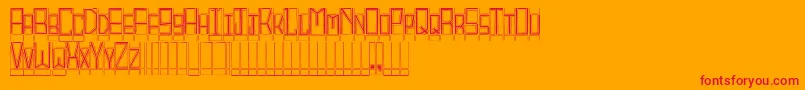 Blocto Font – Red Fonts on Orange Background