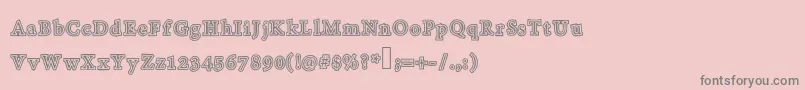 Totalyoutline Font – Gray Fonts on Pink Background