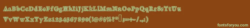 Más sobre la fuente Totalyoutline fuente Totalyoutline – Fuentes Verdes Sobre Fondo Marrón