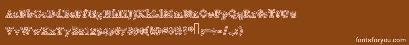 Totalyoutline Font – Pink Fonts on Brown Background