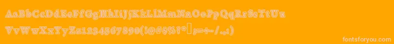 Totalyoutline Font – Pink Fonts on Orange Background