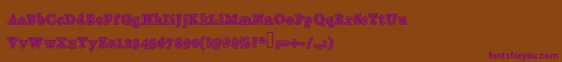 Totalyoutline Font – Purple Fonts on Brown Background