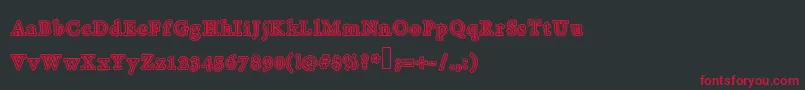 Totalyoutline Font – Red Fonts on Black Background