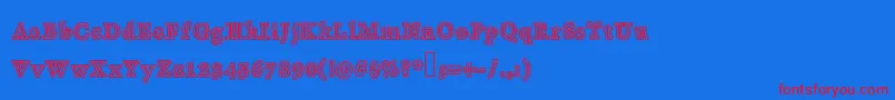 Totalyoutline Font – Red Fonts on Blue Background