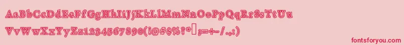 Totalyoutline Font – Red Fonts on Pink Background
