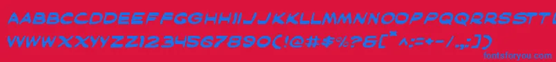 Maske Font – Blue Fonts on Red Background