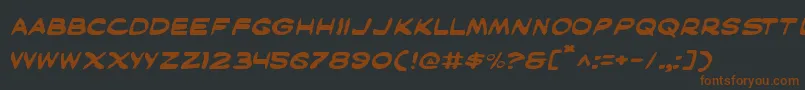 Maske Font – Brown Fonts on Black Background