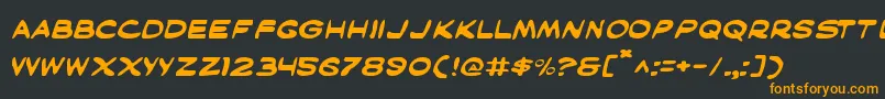 フォントMaske – 黒い背景にオレンジの文字