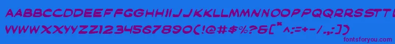 Maske Font – Purple Fonts on Blue Background