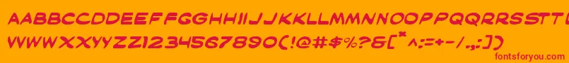 Maske Font – Red Fonts on Orange Background