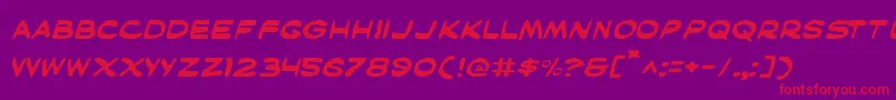 フォントMaske – 紫の背景に赤い文字