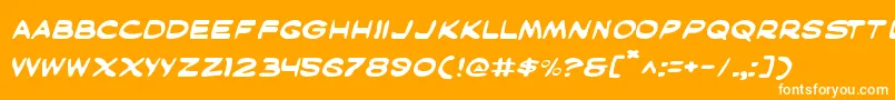 Maske Font – White Fonts on Orange Background