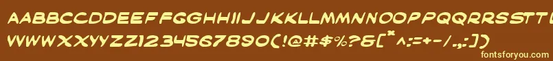 Maske Font – Yellow Fonts on Brown Background