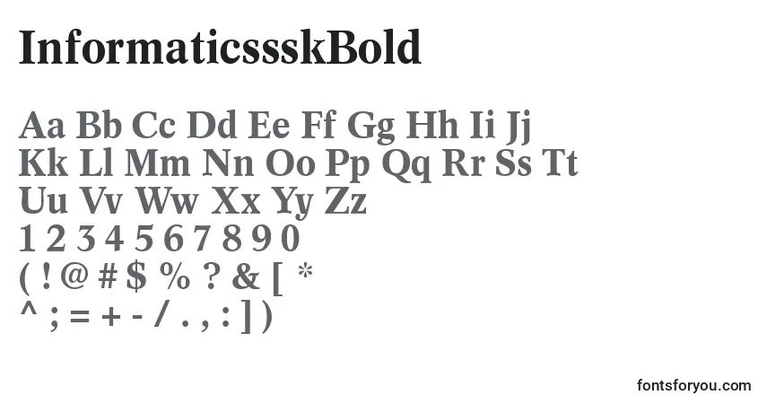 Шрифт InformaticssskBold – алфавит, цифры, специальные символы