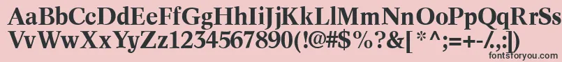 フォントInformaticssskBold – ピンクの背景に黒い文字