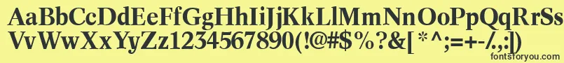 InformaticssskBold Font – Black Fonts on Yellow Background