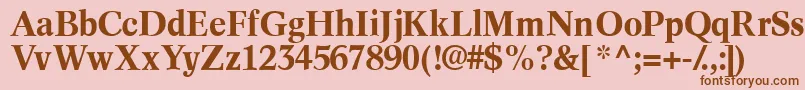 InformaticssskBold Font – Brown Fonts on Pink Background