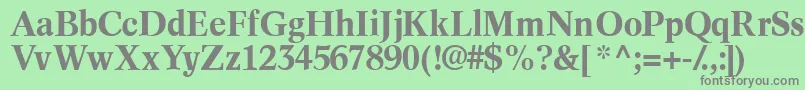 フォントInformaticssskBold – 緑の背景に灰色の文字