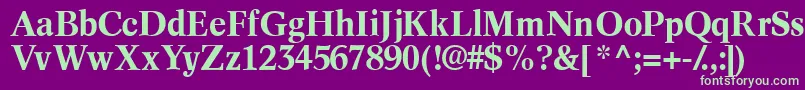 InformaticssskBold Font – Green Fonts on Purple Background