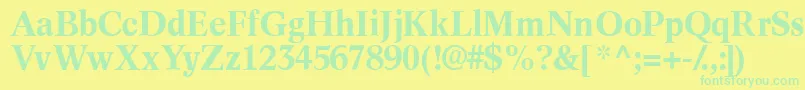 InformaticssskBold Font – Green Fonts on Yellow Background