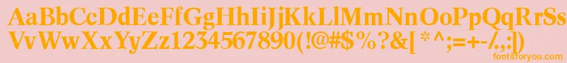 InformaticssskBold Font – Orange Fonts on Pink Background