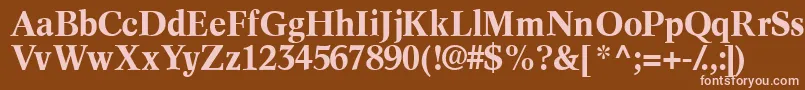 フォントInformaticssskBold – 茶色の背景にピンクのフォント