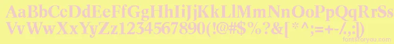 InformaticssskBold Font – Pink Fonts on Yellow Background