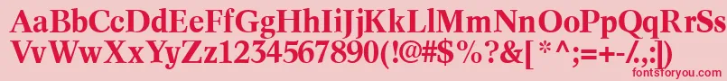 InformaticssskBold Font – Red Fonts on Pink Background