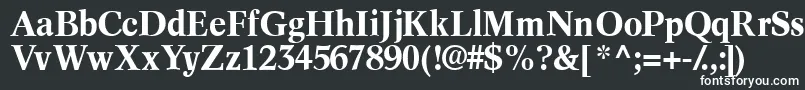 フォントInformaticssskBold – 黒い背景に白い文字