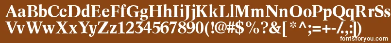 Czcionka InformaticssskBold – białe czcionki na brązowym tle