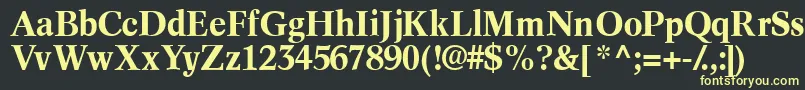 フォントInformaticssskBold – 黒い背景に黄色の文字