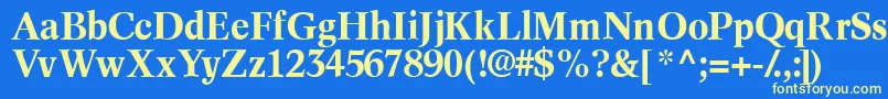 InformaticssskBold Font – Yellow Fonts on Blue Background