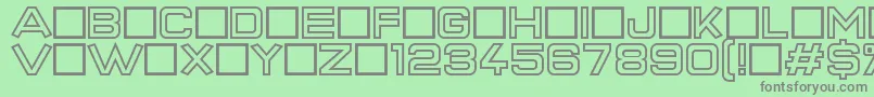 SuperQuickFormulaHollow Font – Gray Fonts on Green Background